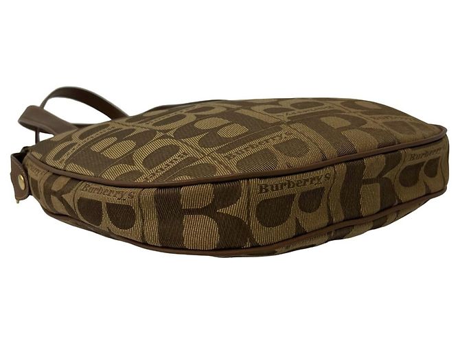 Burberry Vintage Logo Canvas Leather Shoulder Tote Schultertasche Braun - Ansicht 7