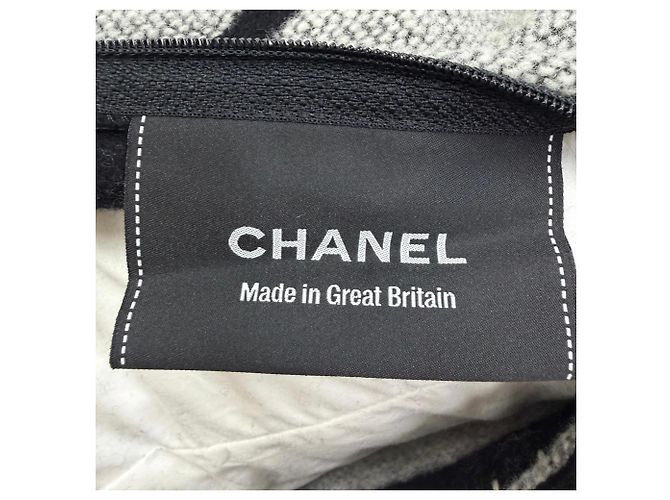 Almofada Chanel 18V em mistura de lã e cashmere Marrom Preto - vista 7