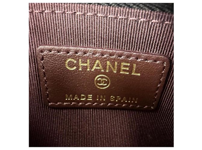 Chanel Kartenetui aus schwarzem genarbtem Kalbsleder - Ansicht 8
