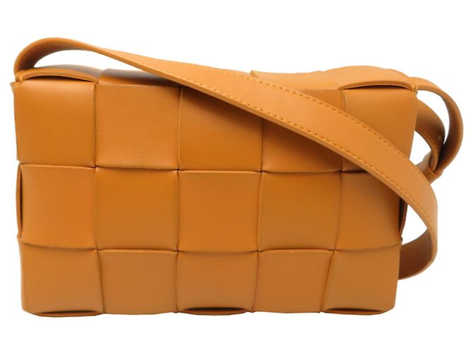 Borsa a tracolla Bottega Veneta Maxi Intrecciato Cassette Marrone Cammello - vista 2
