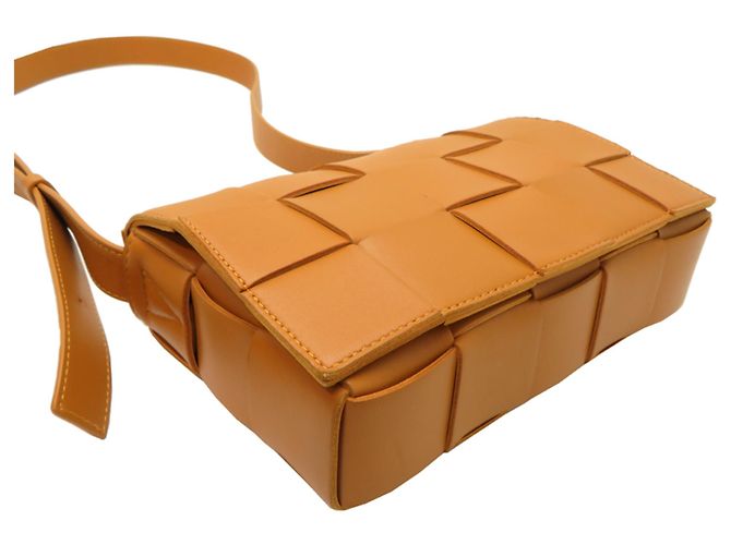 Borsa a tracolla Bottega Veneta Maxi Intrecciato Cassette Marrone Cammello - vista 3