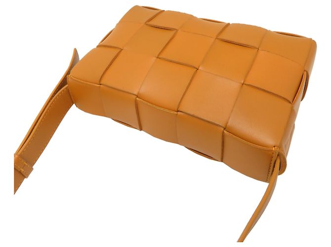 Borsa a tracolla Bottega Veneta Maxi Intrecciato Cassette Marrone Cammello - vista 4