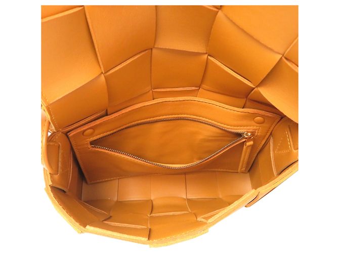 Borsa a tracolla Bottega Veneta Maxi Intrecciato Cassette Marrone Cammello - vista 6