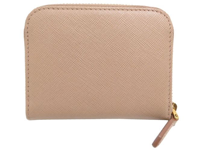 Prada Saffiano Leather Coin Purse Beige - view 2