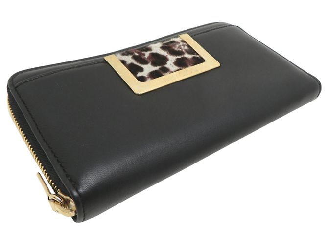 Cartera larga de piel negra Jimmy Choo Negro - vista 3