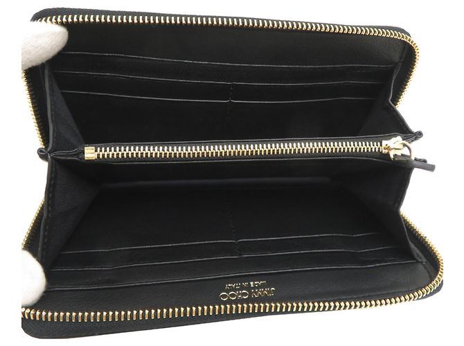 Cartera larga de piel negra Jimmy Choo Negro - vista 5