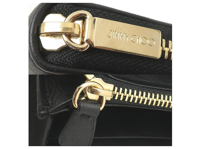 Cartera larga de piel negra Jimmy Choo Negro - vista 9