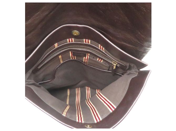 Bolsa Messenger Bally em couro castanho escuro - vista 6
