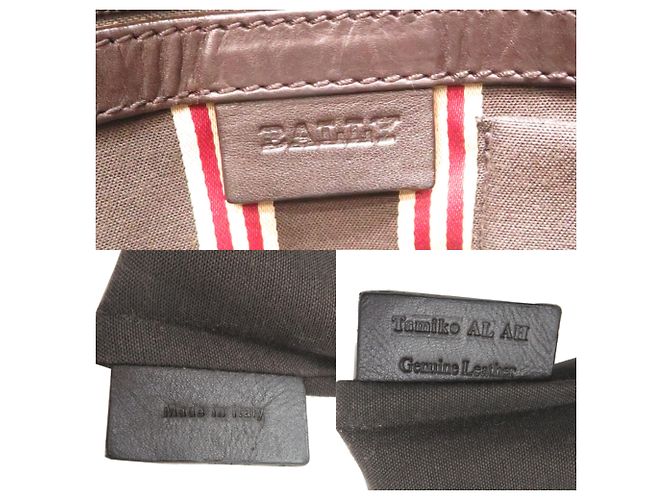 Bolsa Messenger Bally em couro castanho escuro - vista 7