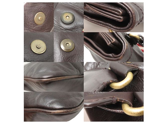 Bolsa Messenger Bally em couro castanho escuro - vista 9