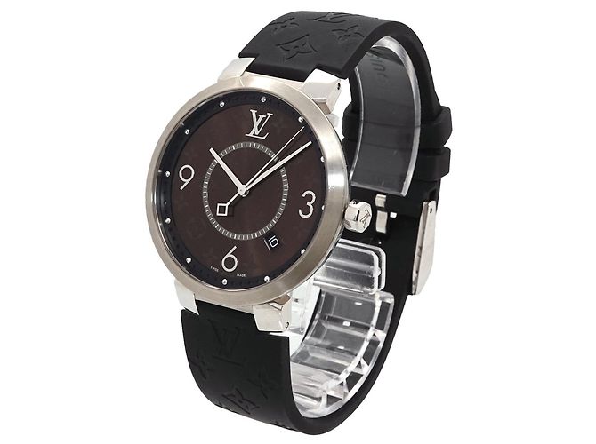 Louis Vuitton Tambour Monogram Macassar GM QA005 Herrenuhr - Ansicht 2