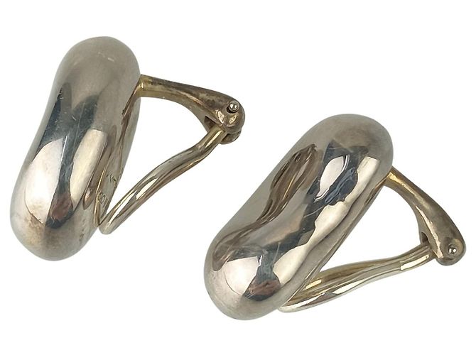 Autre Marque Boucles d'oreilles Tiffany & Co. Elsa Peretti Bean en argent Argenté - vue 2