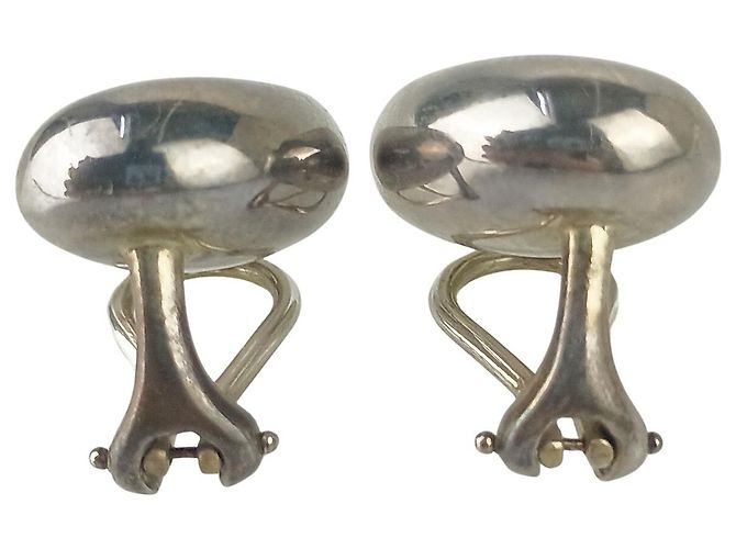Autre Marque Boucles d'oreilles Tiffany & Co. Elsa Peretti Bean en argent Argenté - vue 3