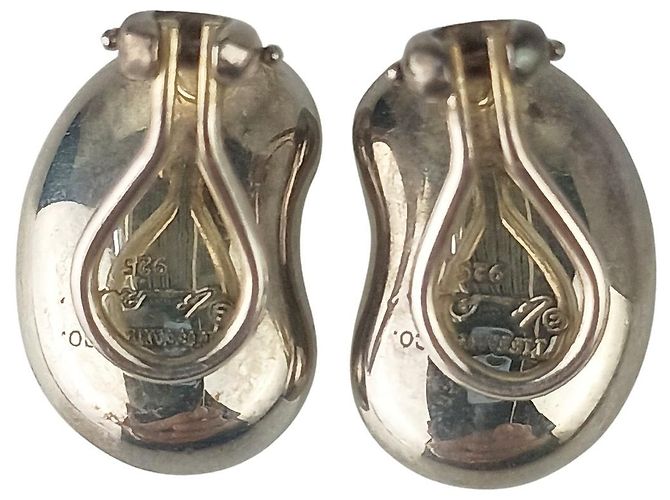 Autre Marque Boucles d'oreilles Tiffany & Co. Elsa Peretti Bean en argent Argenté - vue 4