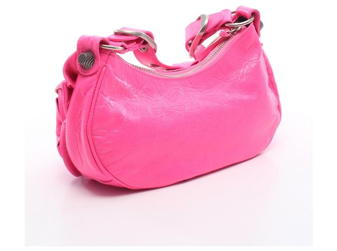 Borsa a tracolla Balenciaga LE CAGOLE con nastro Rosa - vista 2
