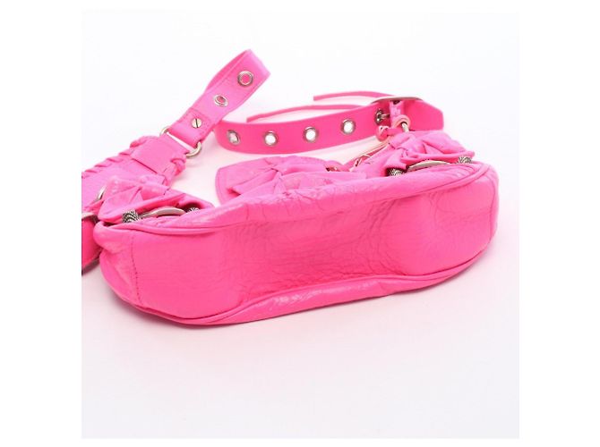 Borsa a tracolla Balenciaga LE CAGOLE con nastro Rosa - vista 5