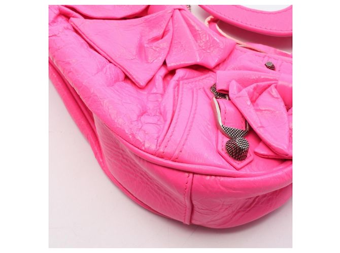 Borsa a tracolla Balenciaga LE CAGOLE con nastro Rosa - vista 6