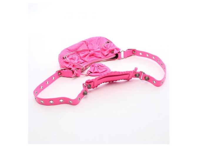 Borsa a tracolla Balenciaga LE CAGOLE con nastro Rosa - vista 7