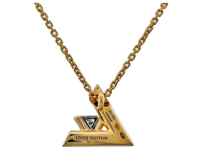 Colar Pendente Volt One Louis Vuitton Dourado - vista 3