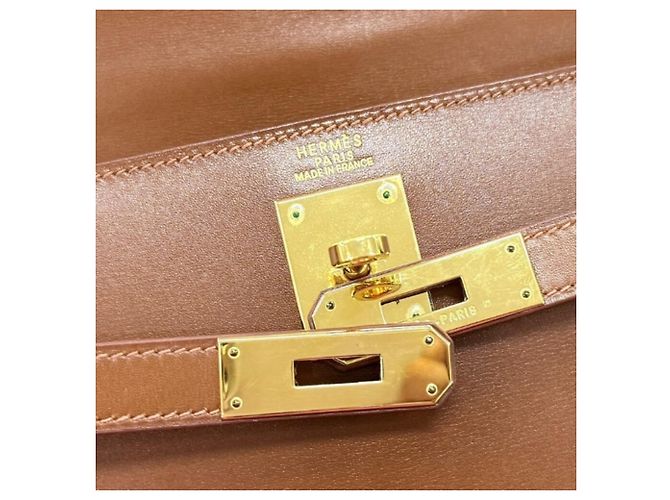 Hermès Sac à main Hermes Kelly 32 Marron Blanc - vue 10