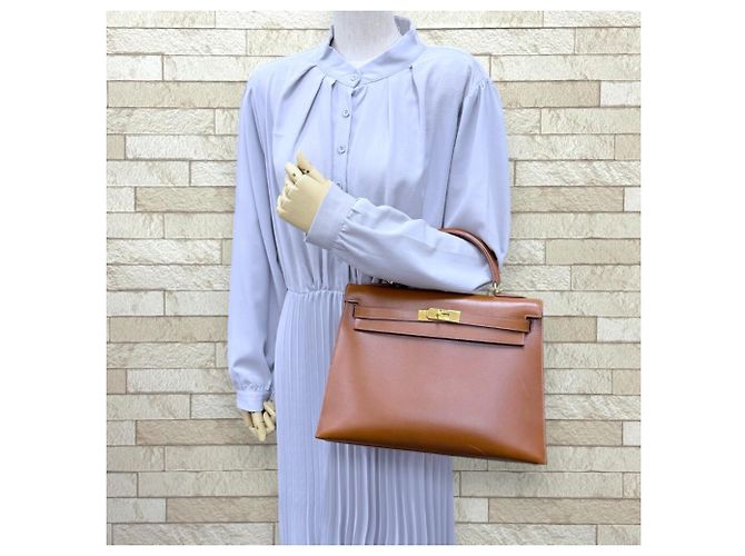 Hermès Sac à main Hermes Kelly 32 Marron Blanc - vue 2