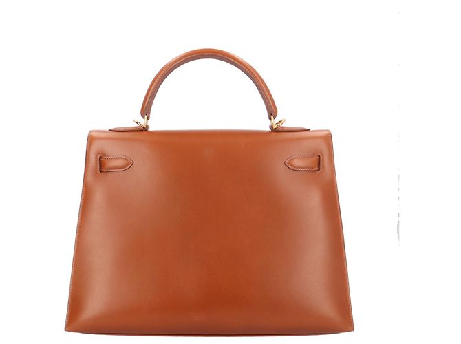 Hermès Sac à main Hermes Kelly 32 Marron Blanc - vue 3