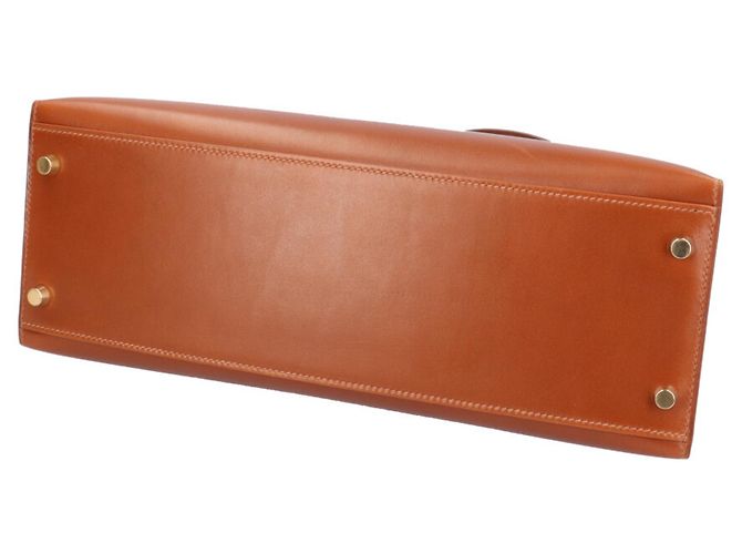 Hermès Sac à main Hermes Kelly 32 Marron Blanc - vue 5