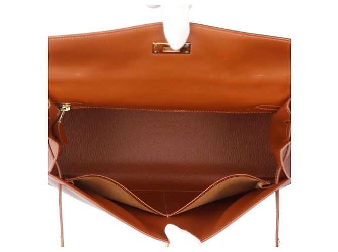 Hermès Sac à main Hermes Kelly 32 Marron Blanc - vue 6