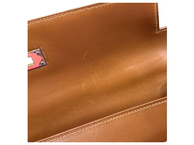 Hermès Sac à main Hermes Kelly 32 Marron Blanc - vue 7