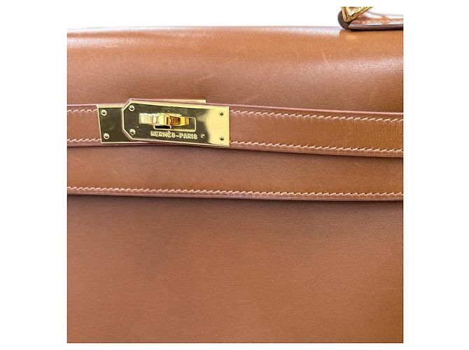 Hermès Sac à main Hermes Kelly 32 Marron Blanc - vue 8