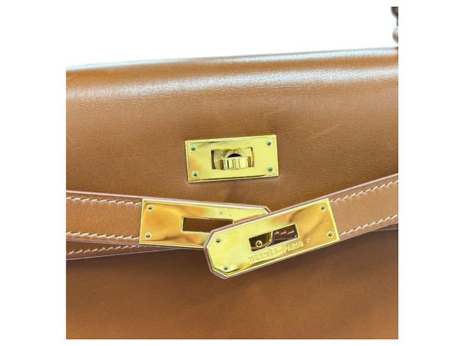 Hermès Sac à main Hermes Kelly 32 Marron Blanc - vue 9