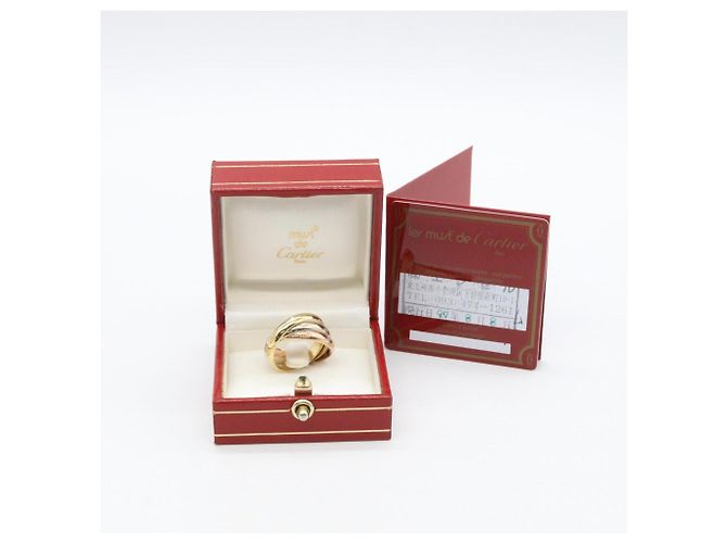 Anillo Cartier Trinity en oro amarillo blanco y rosa Plata Dorado - vista 6