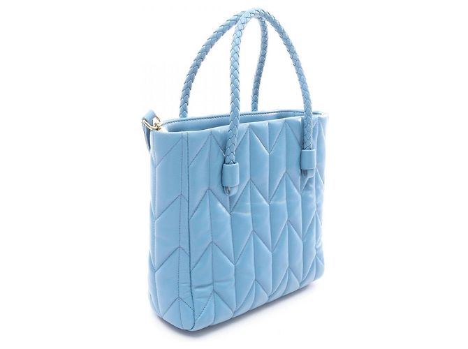 Sac à main Miu Miu NAPPA TRAPUNTAT en bleu - vue 2