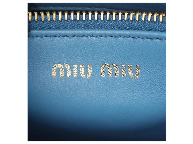 Sac à main Miu Miu NAPPA TRAPUNTAT en bleu - vue 4