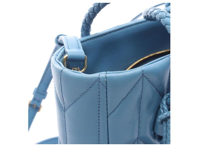 Sac à main Miu Miu NAPPA TRAPUNTAT en bleu - vue 5