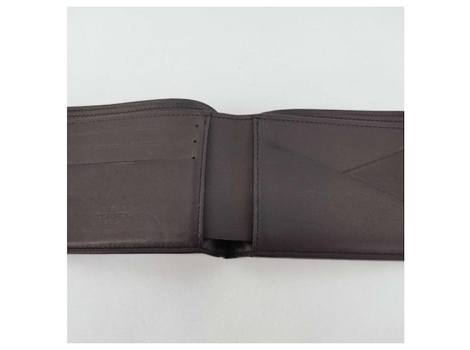 Portafoglio bi-fold Louis Vuitton in Monogram Shadow nero - vista 8
