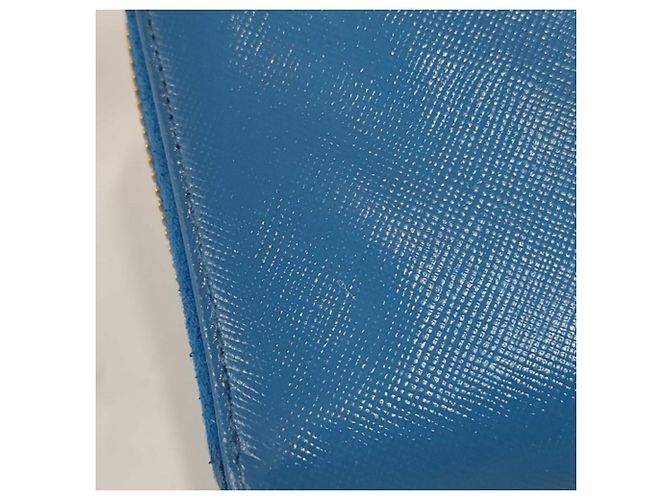 Carteira Longa Prada em Couro Saffiano Azul - vista 8