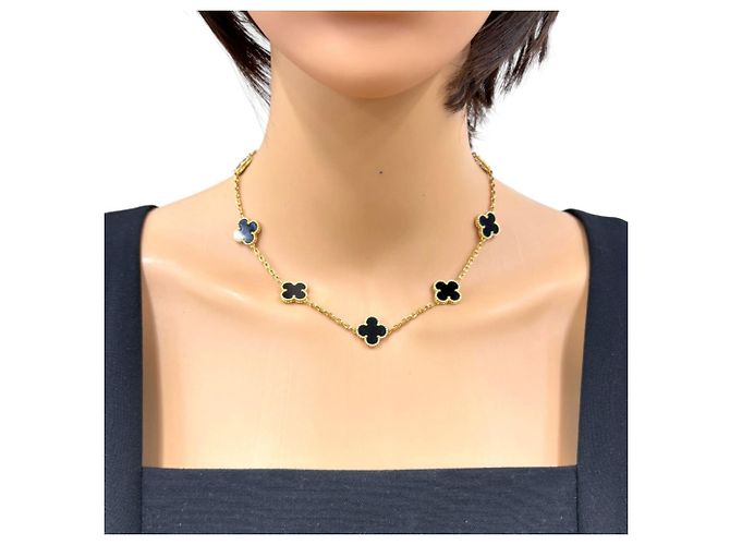 Van Cleef & Arpels Vintage Alhambra Halskette Golden - Ansicht 2