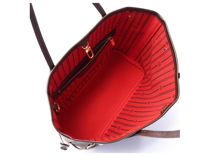 Saco Tote Louis Vuitton Neverfull PM Marrom Damier ebene - vista 3