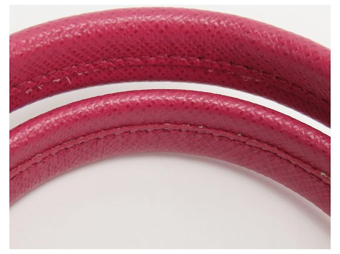 Sac à main Prada en nylon et cuir Rose - vue 15