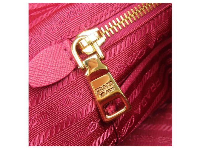 Sac à main Prada en nylon et cuir Rose - vue 19