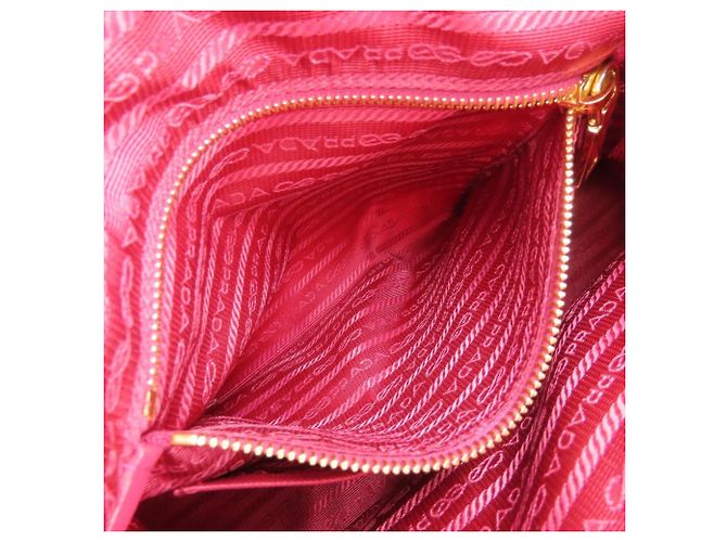 Sac à main Prada en nylon et cuir Rose - vue 20
