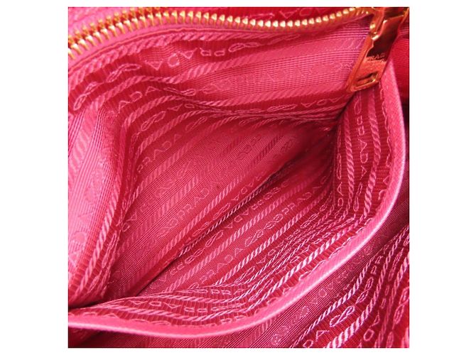 Sac à main Prada en nylon et cuir Rose - vue 21