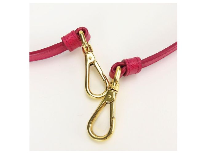 Sac à main Prada en nylon et cuir Rose - vue 26