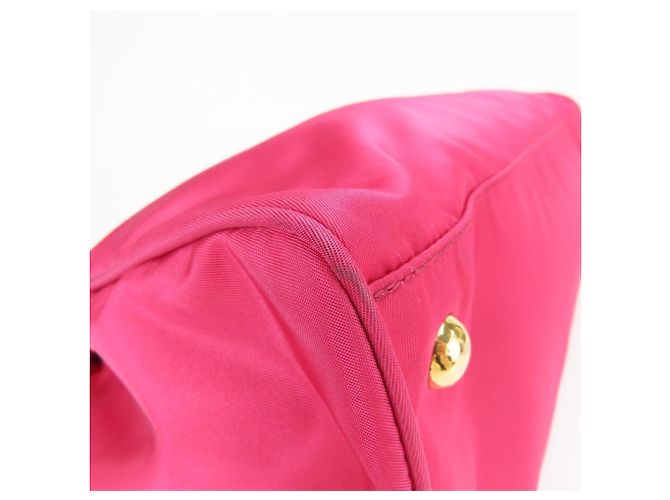 Sac à main Prada en nylon et cuir Rose - vue 6