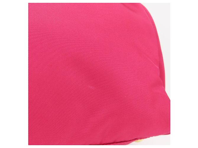 Sac à main Prada en nylon et cuir Rose - vue 9