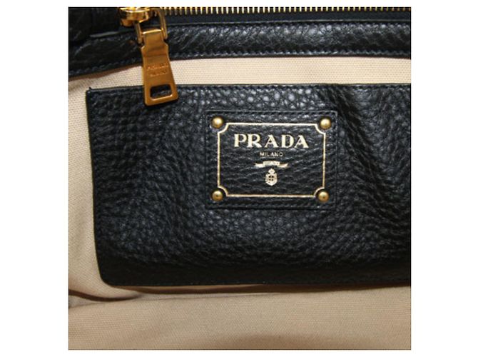 Prada Black Vitello Daino Tote Bag - view 4