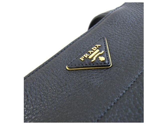 Prada Black Vitello Daino Tote Bag - view 7