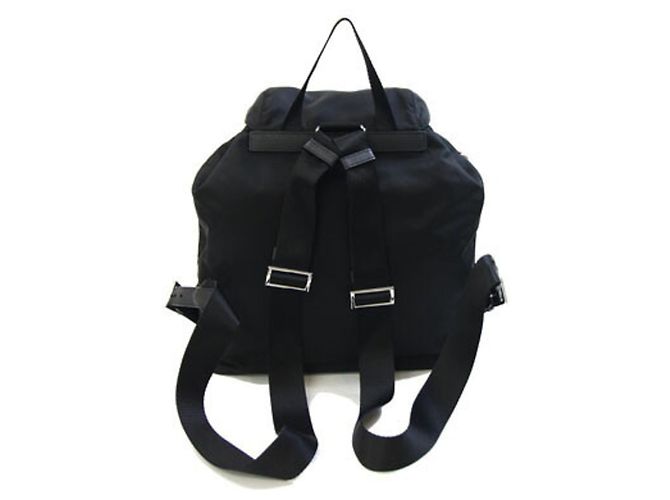 Sac à dos Prada en nylon et cuir Noir - vue 2