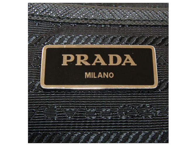 Sac à dos Prada en nylon et cuir Noir - vue 4